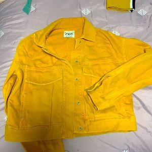 Yellow Zara Denim Jacket